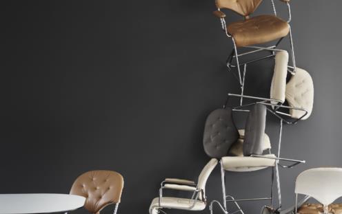 Sessel „Sam“ Chrome Naturale Camel