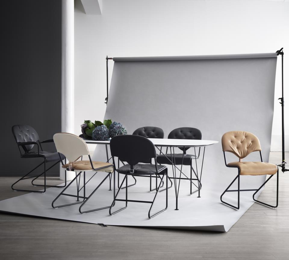 Sam fauteuil zwart naturel camel
